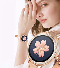 Load image into Gallery viewer, Trendy Gold Or Black Leather Band Smart Watch