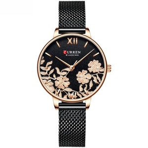 Trendy Stainless Steel Leather CURREN Watch