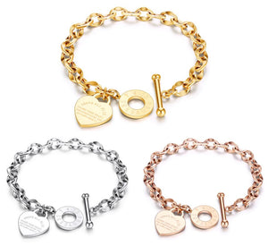 Stylish Stainless Steel Charm Bracelets