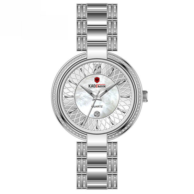 Beautiful Jeweled Stainless Steel Watch