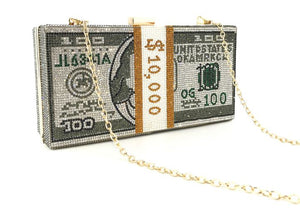 Super Cute Rhinestone Money Purse Handbag