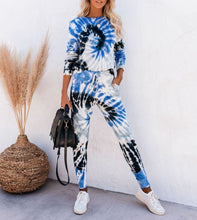 Load image into Gallery viewer, Beautiful Multi Color Tie-Dye Pajama Set
