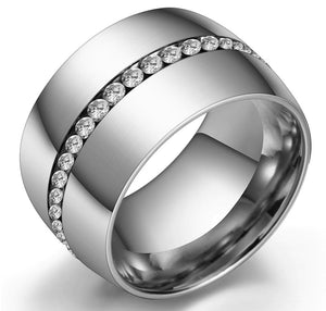 Beautiful Stainless Steel Fashion Rose Gold Or Silver Color Ring