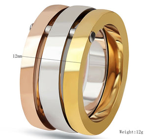 Beautiful Fashion Stainless Steel Three Ring Set