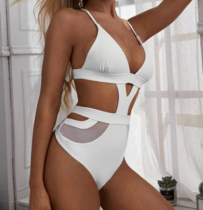 Beautiful Sexy Flattering White Swimsuit