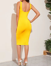 Load image into Gallery viewer, Super Cute Yellow Pencil Dress
